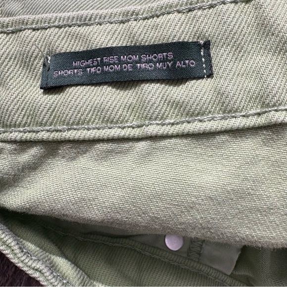 Women’s shorts Wild Fable Highest Rise Green Checkered Mom Shorts size 4 - Picture 4 of 10